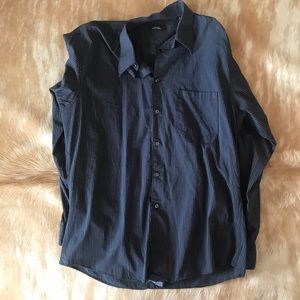 Alfani Men’s Dress Shirt Black striped